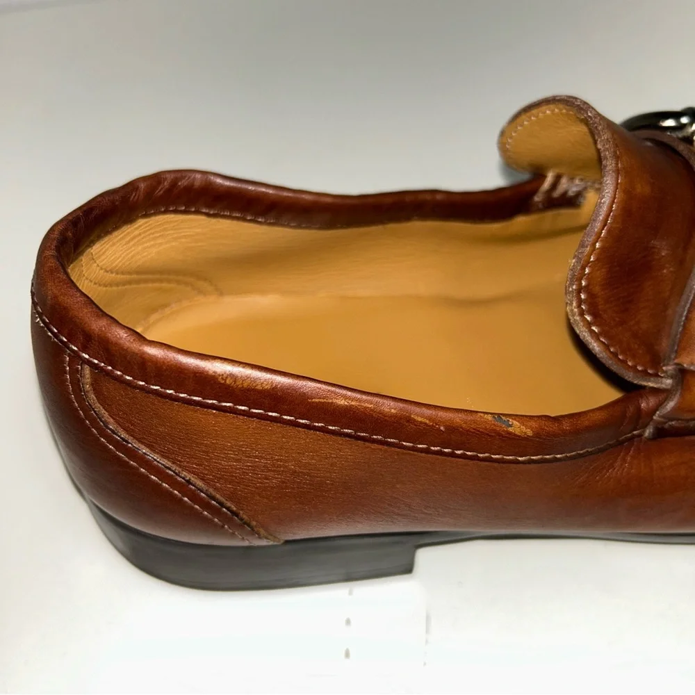 Magnanni Brown Leather Bit Loafers